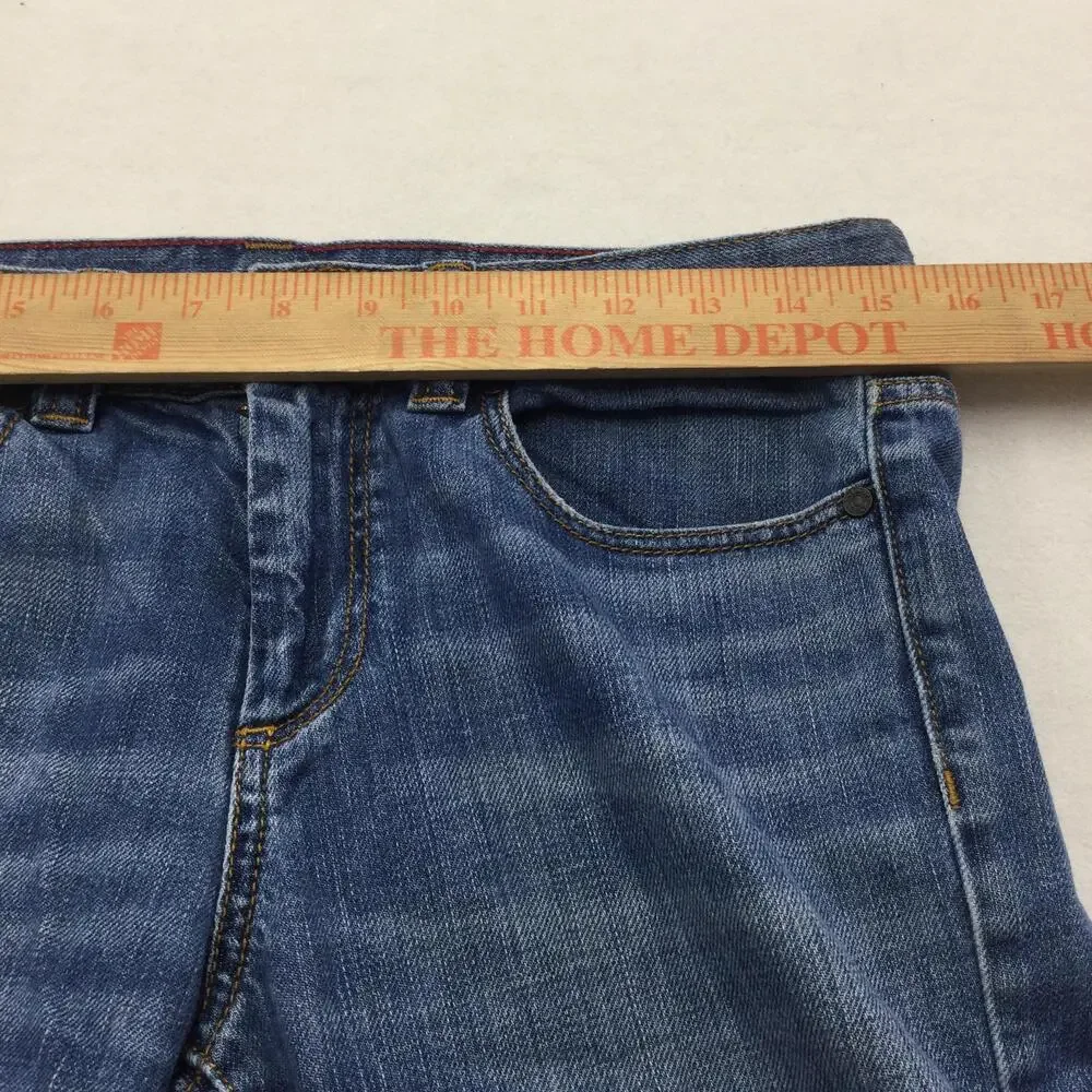 Talbots Jeans Womens 14 Blue Medium Wash Straight Leg Mid Rise Denim Classic Fit